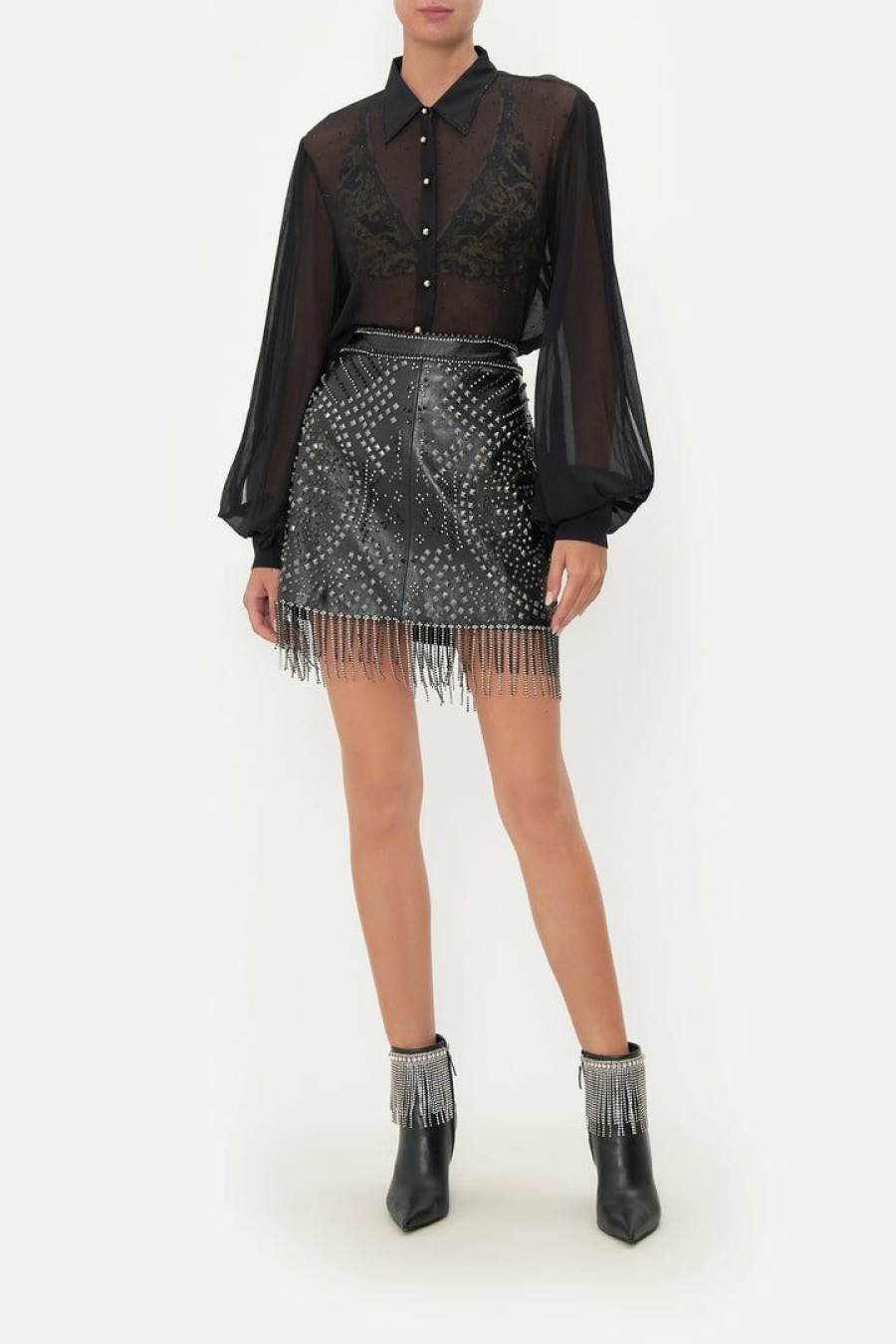 Clothing Camilla Eboutique (Us) | Camilla Eboutique (Us) Mini Skirt Leather Clothing