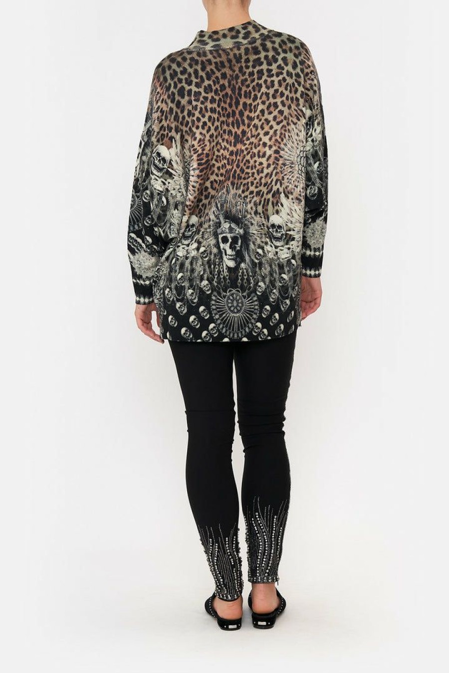 Accessories Camilla Eboutique (Us) | Camilla Eboutique (Us) Clothing Printed Side Split Jumper Order Of Disorder