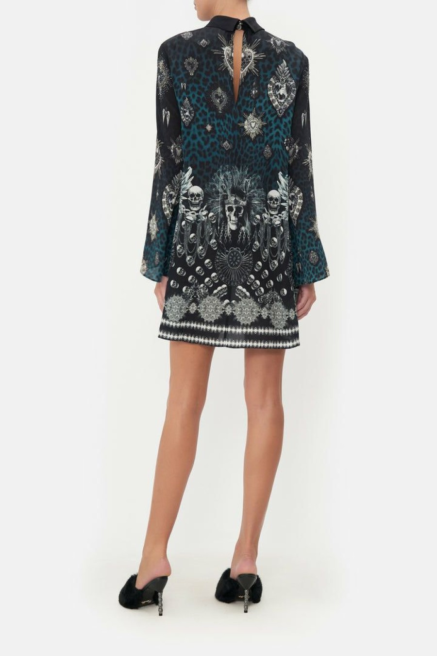 Clothing Camilla Eboutique (Us) | Camilla Eboutique (Us) Long Sleeve Swing Dress Animal Anarchy