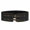 Accessories Camilla Eboutique (Us) | Camilla Eboutique (Us) Wide Double Buckle Belt Solid Black Accessories