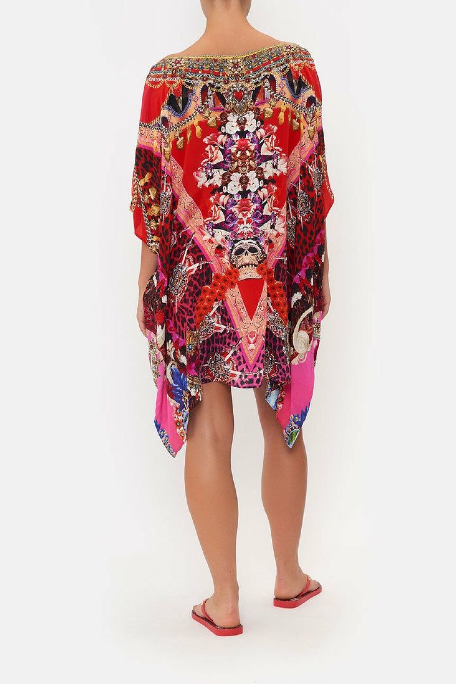 Clothing Camilla Eboutique (Us) | Camilla Eboutique (Us) Clothing Short Round Neck Kaftan Artesania Mania