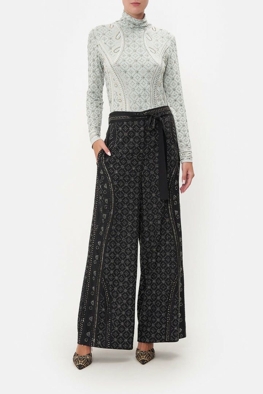 Clothing Camilla Eboutique (Us) | Camilla Eboutique (Us) Paperbag Waist Wide Leg Pant Luxe Espiritu Clothing