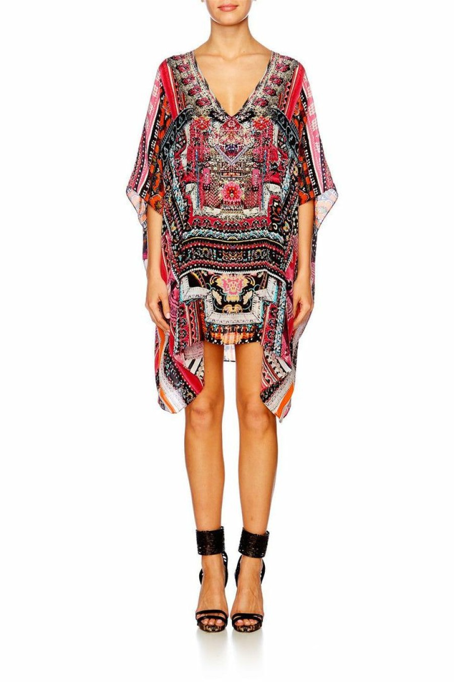 Swimwear Camilla Eboutique (Us) | Camilla Eboutique (Us) Resort V-Neck Kaftan Straight And Narrow